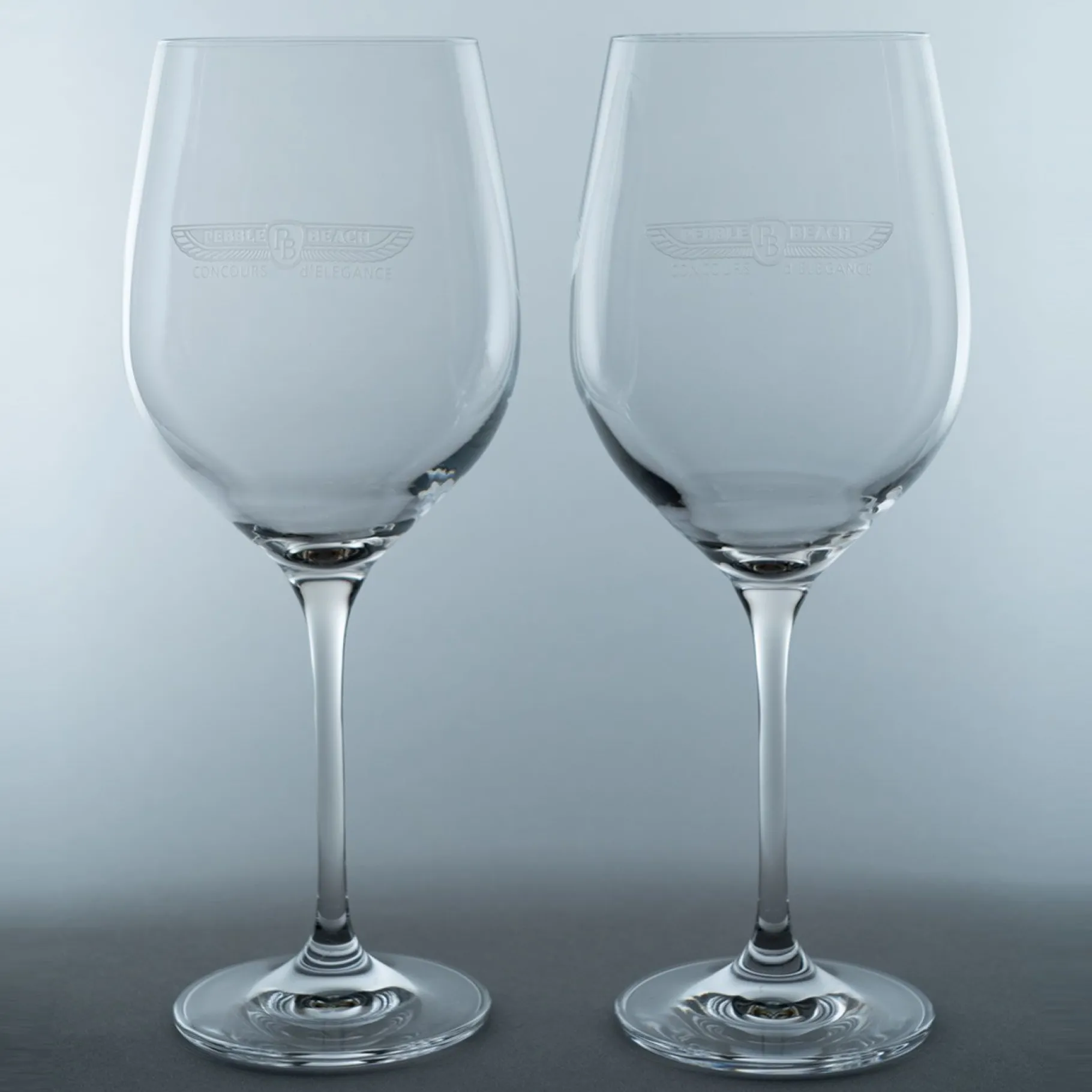 Clearance Pebble Beach Concours D'Elegance Set Of 2 Red Wine Glasses