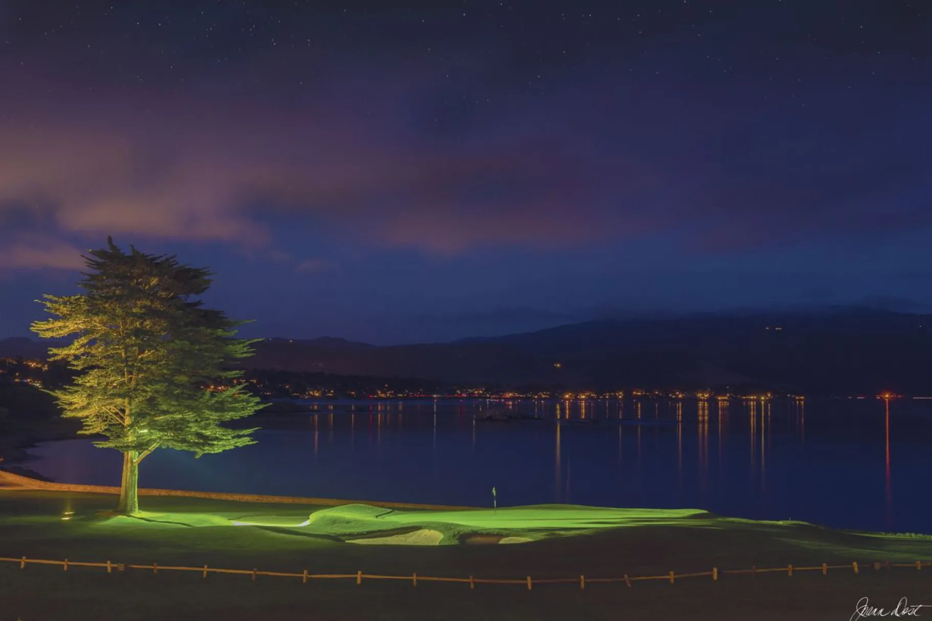 Outlet Pebble Beach Evening On 18 By Joann Dost -Metal Print