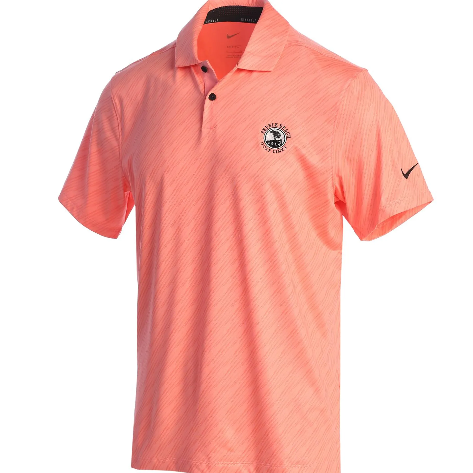 Fashion Pebble Beach Dri-Fit Vapor Stripe Pink Gaze Polo By Nike