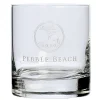 New Pebble Beach Etched Double Old Fashioned Glass