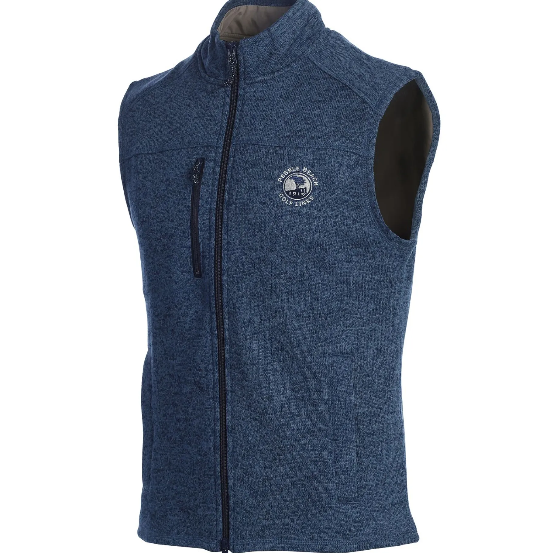 Fashion Pebble Beach Full Zip Fleece Vest By Johnnie-O