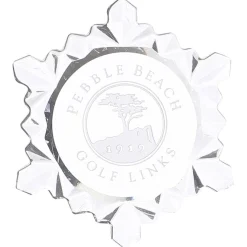 Best Pebble Beach Golf Links Etched Snowflake Ornament