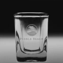 Hot Pebble Beach Heritage Logo Two-Ounce Shot Glass Fine Barware Collection