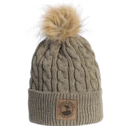 Hot Pebble Beach Ladies Cable Knit Pom Beanie By Ahead