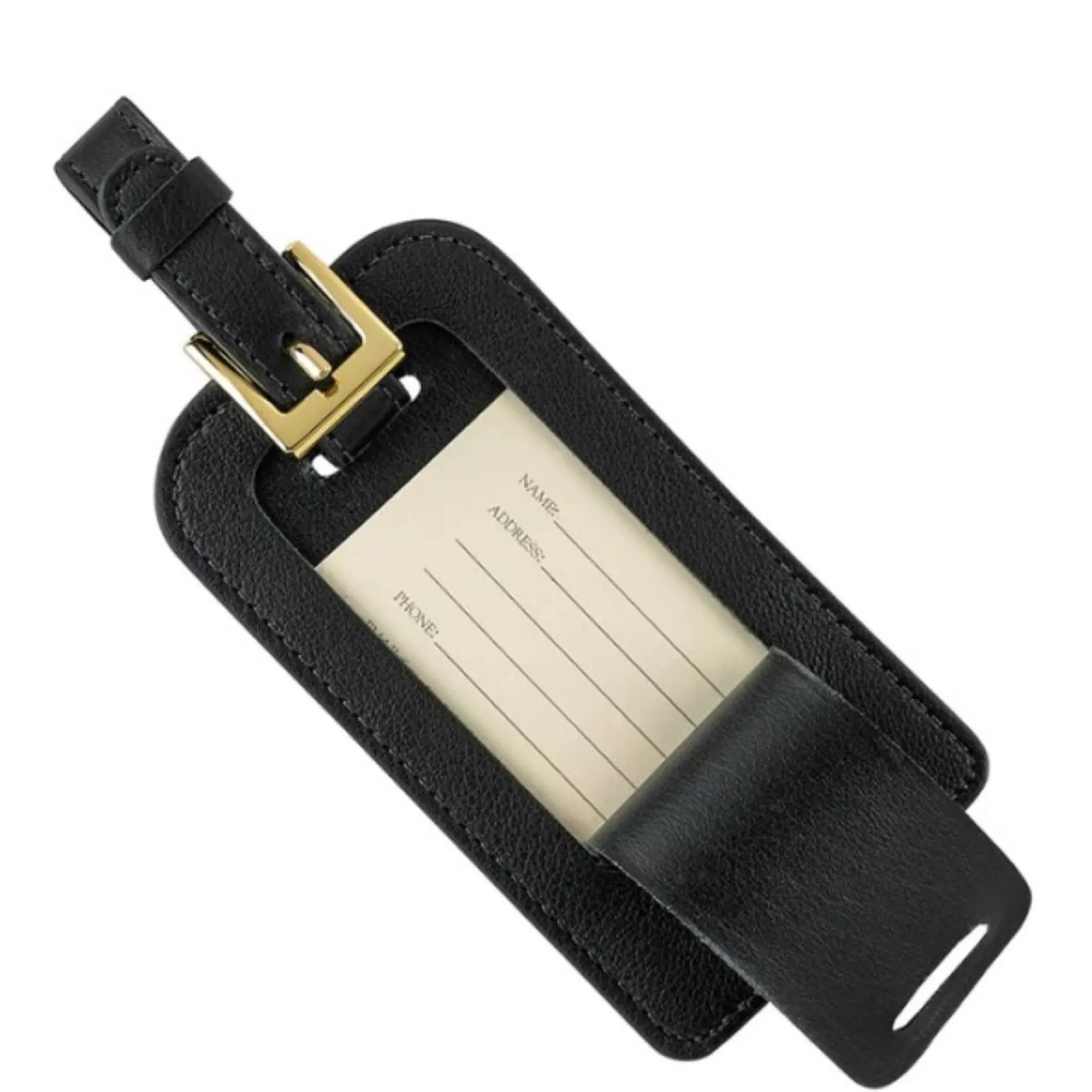 New Pebble Beach Leather Luggage Tag