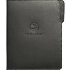 Outlet Pebble Beach Logo Leather Padfolio