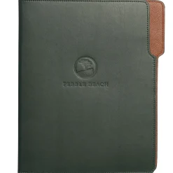 Outlet Pebble Beach Logo Leather Padfolio