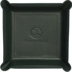 Clearance Pebble Beach Logo Leather Valet Tray