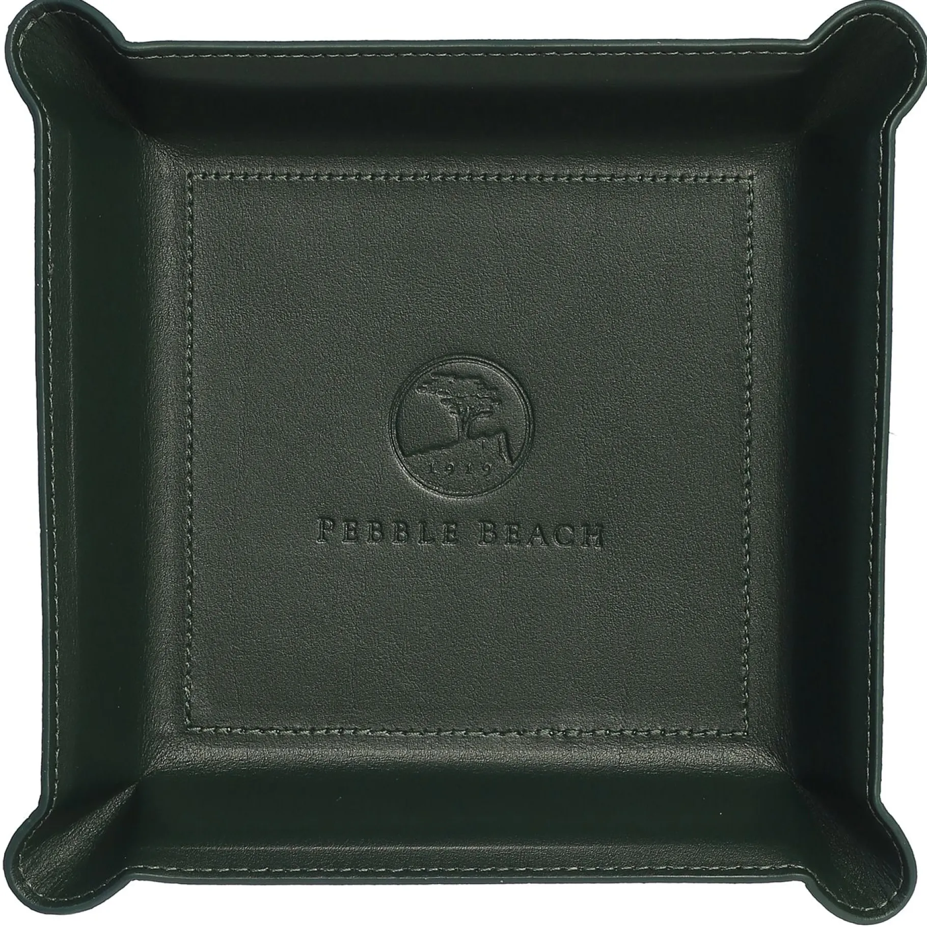 Clearance Pebble Beach Logo Leather Valet Tray