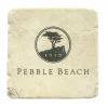 Best Pebble Beach Logo Marble Coaster By Art And Stone