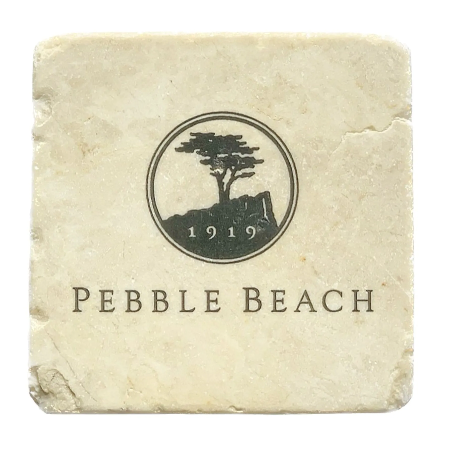 Fashion Pebble Beach Logo Marble Coaster By Art And Stone