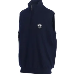 Clearance Pebble Beach Men's Baruffa Merino 1/4 Zip Windvest By Fairway & Greene
