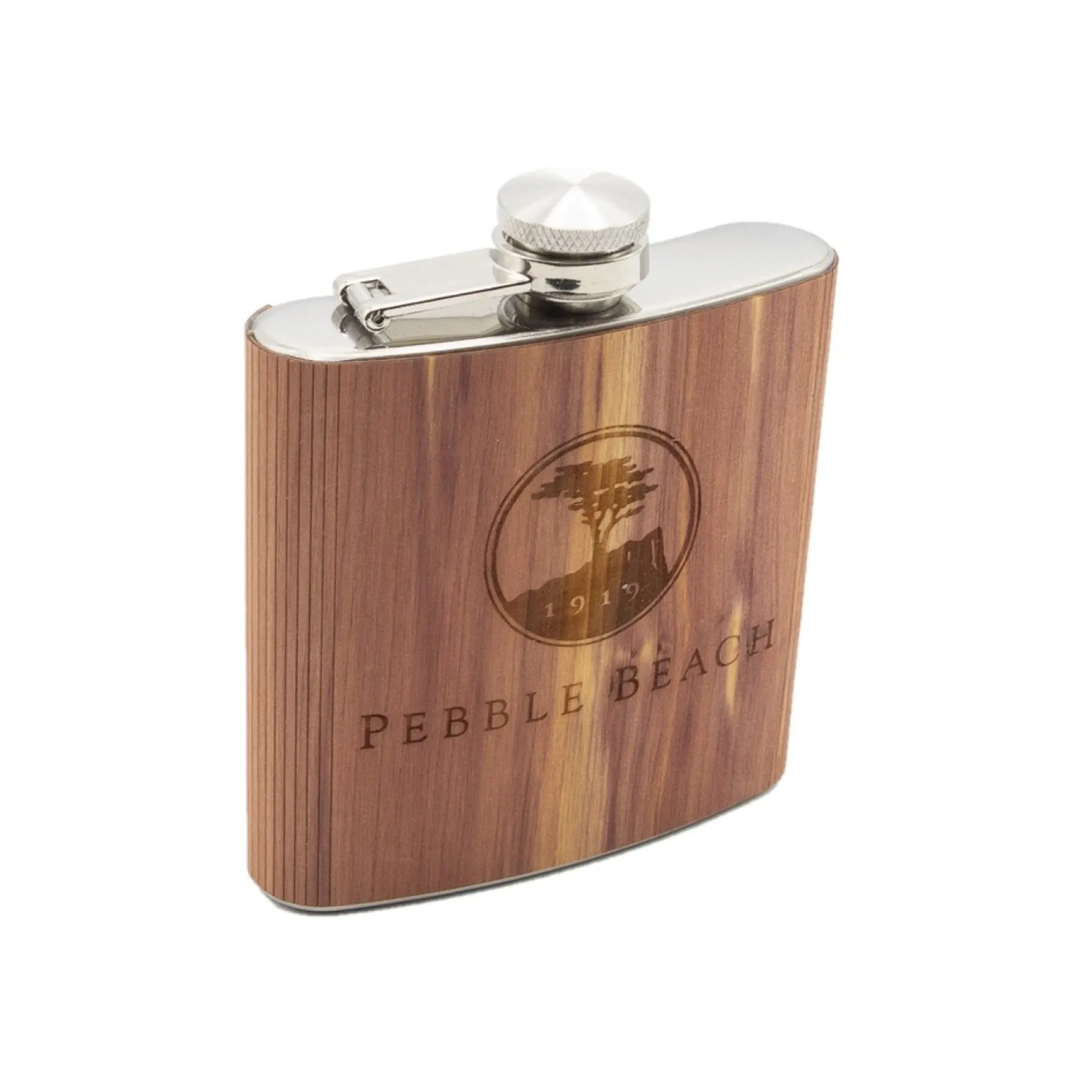 Fashion Pebble Beach 6Oz Wood Flask By Woodchuck