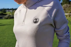 Sale Pebble Beach Women's 1/4 Zip Knit Pullover By Adidas