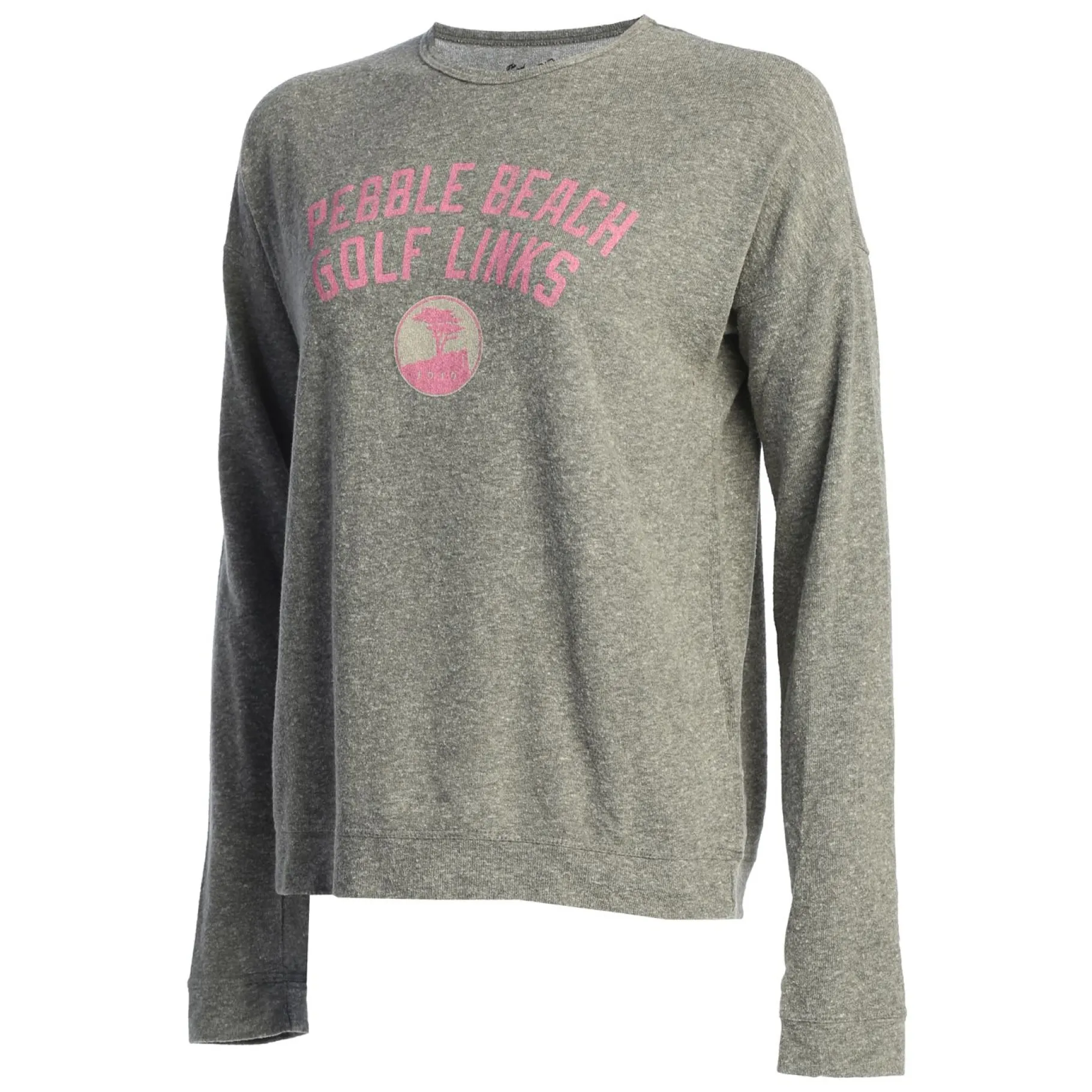 Discount Pebble Beach Women's Pink Resort Crew Sweatshirt By Original Retro Brand