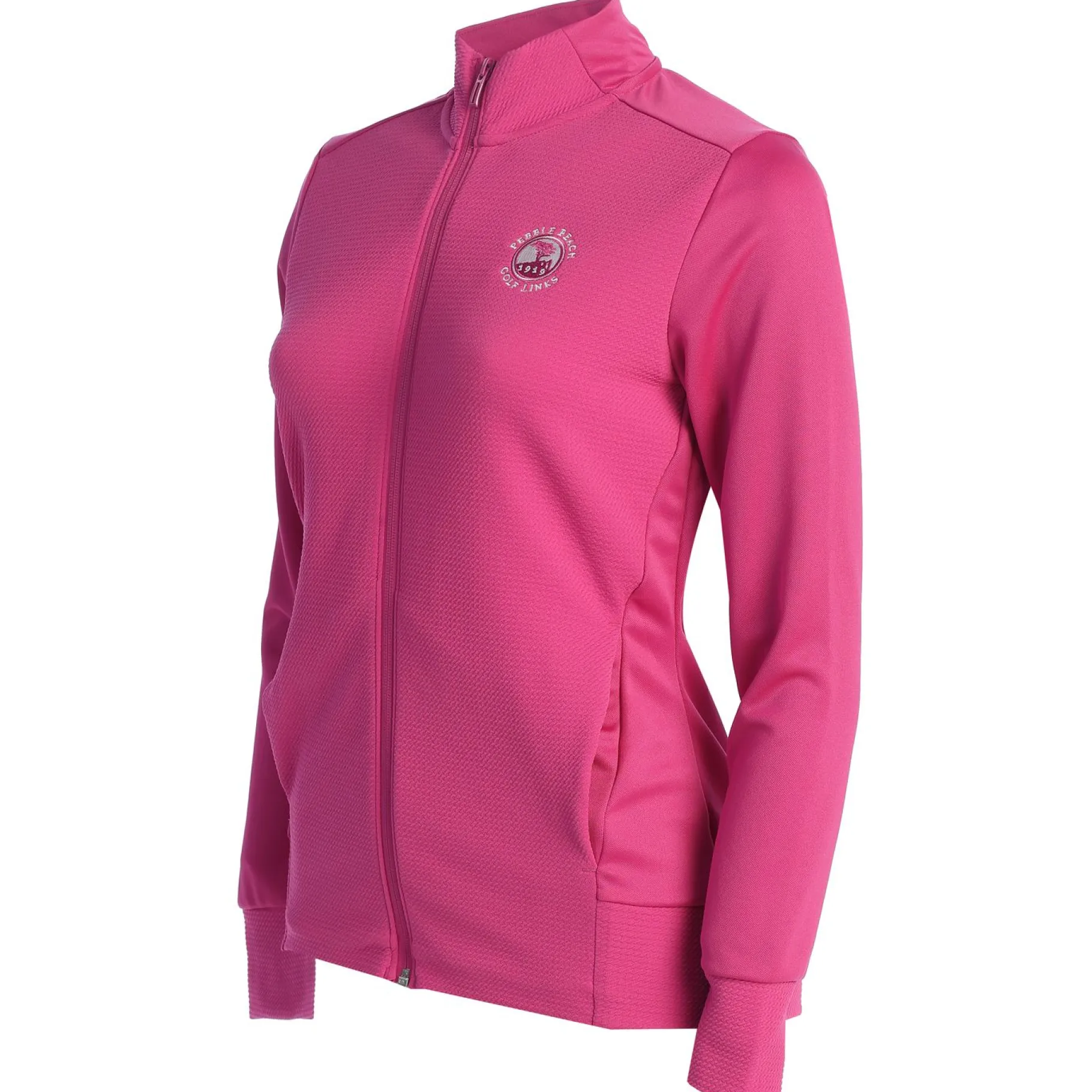 Clearance Pebble Beach Women's Textured Full Zip Jacket By Adidas