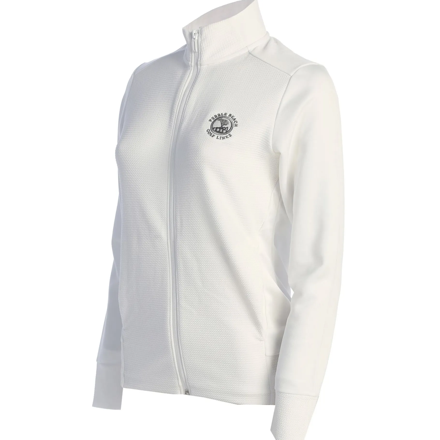 Clearance Pebble Beach Women's Textured Full Zip Jacket By Adidas