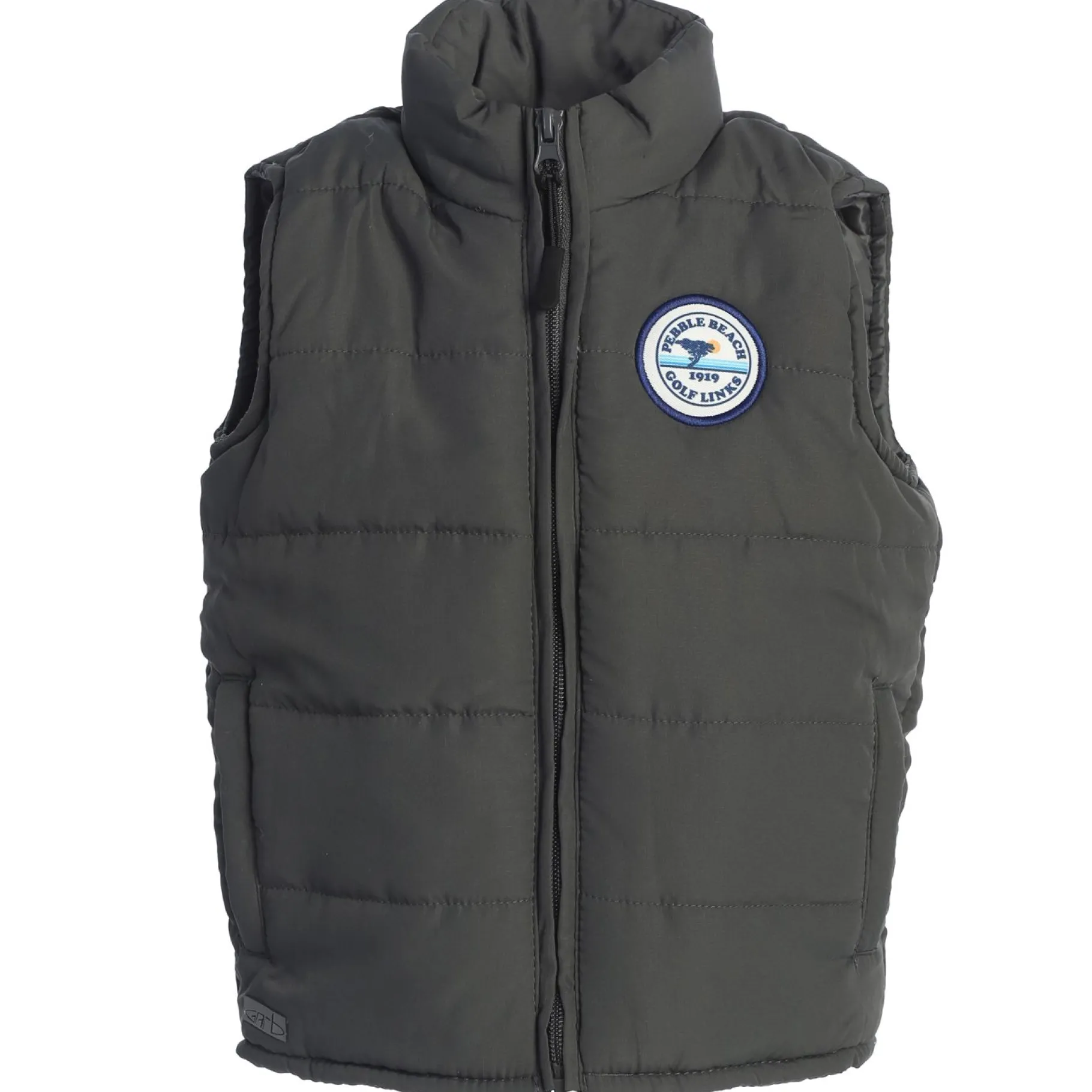 Best Pebble Beach Youth Charcoal Puffer Vest By Garb