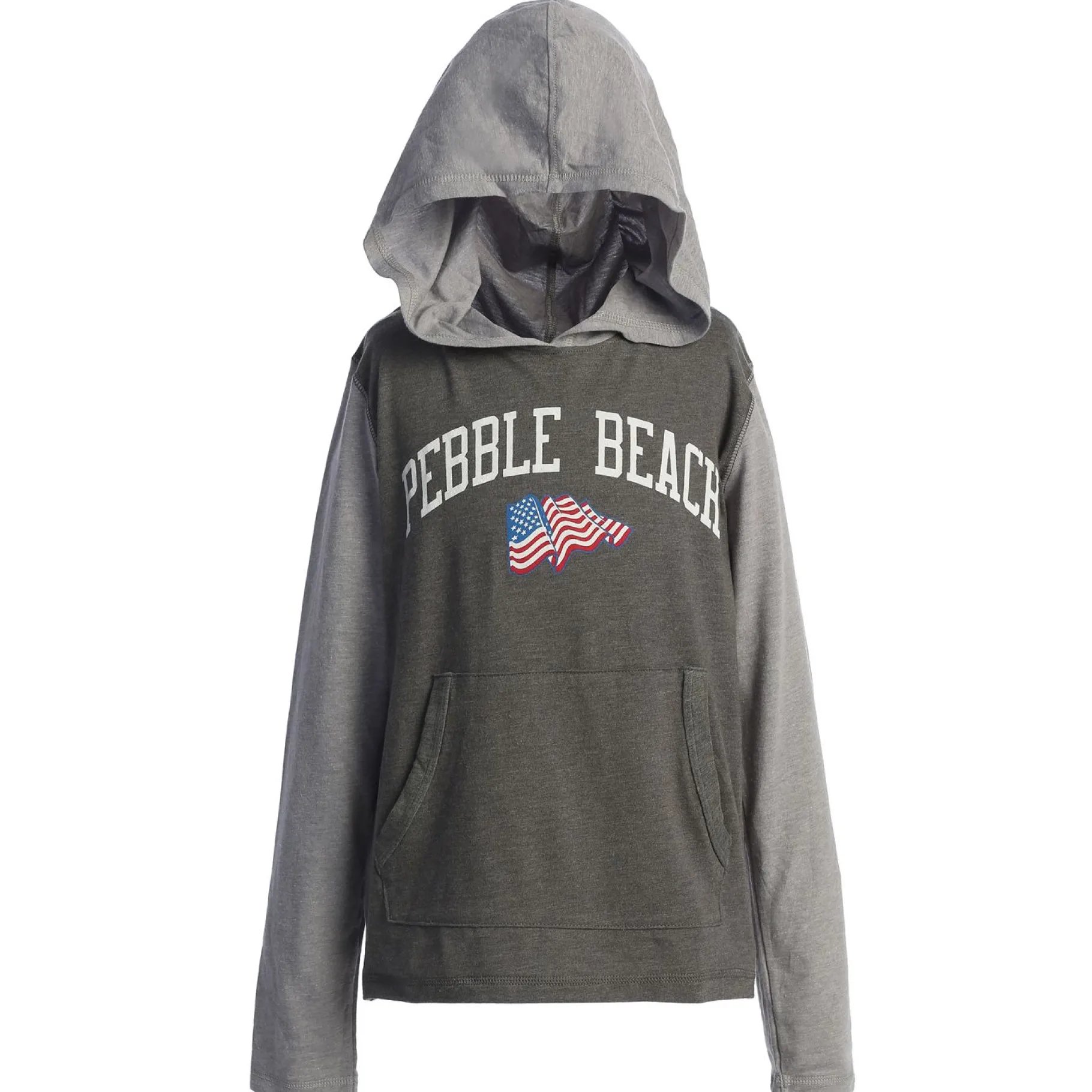 Fashion Pebble Beach Youth Contrast Sleeve Hoodie By Garb