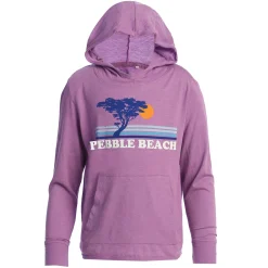 Discount Pebble Beach Youth Grape Sunset Hoodie By Garb