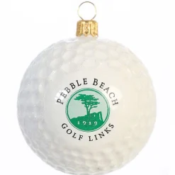 Fashion Pebble Beach Pick Your Course Golf Ball Holiday Ornament By Joy To The World Collectibles