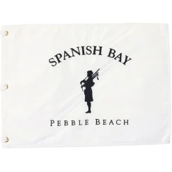 Best Pebble Beach Spanish Bay Bagpiper Pin Flag