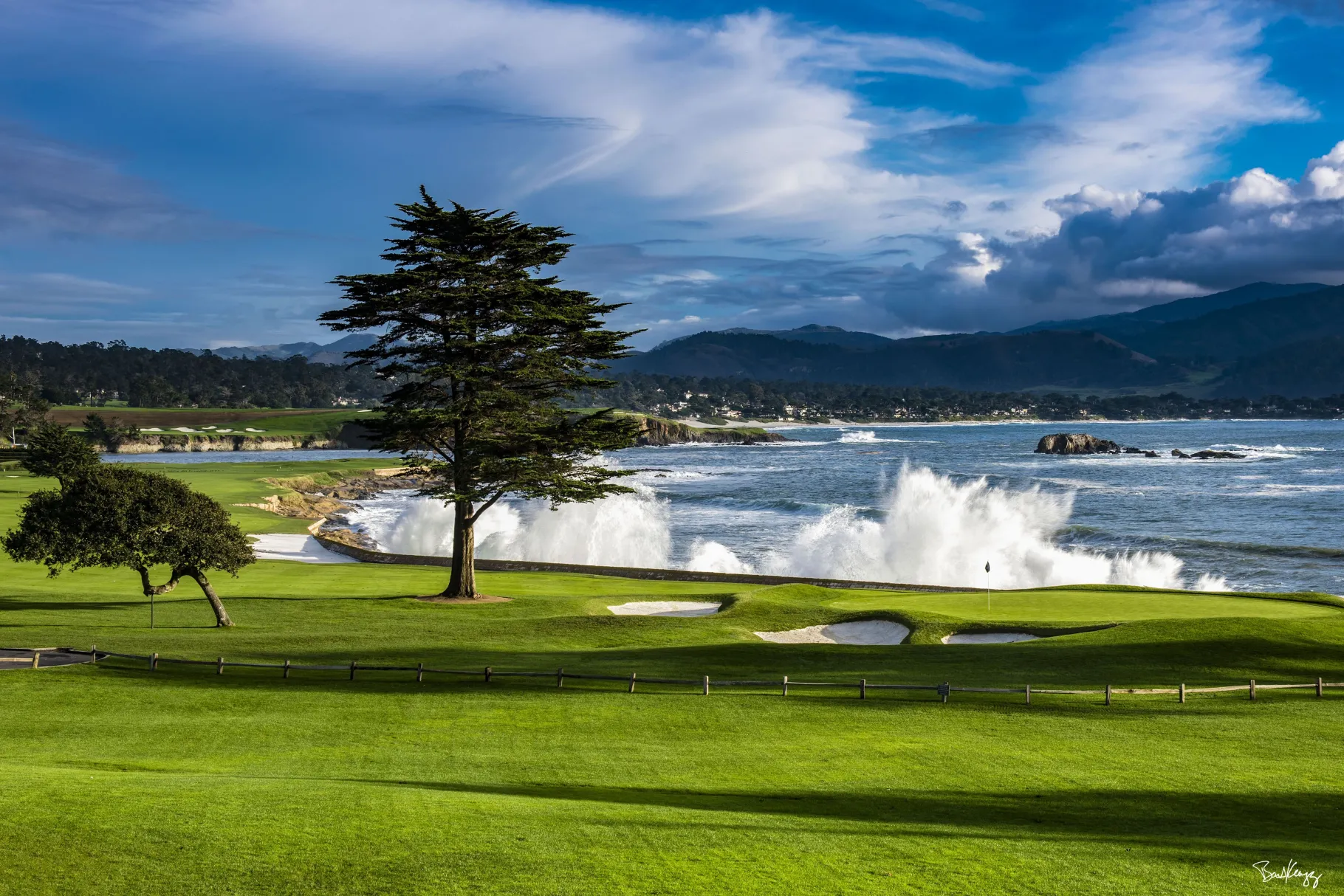 Clearance Pebble Beach Sunday Afternoon By Bart Keagy - Metal Print