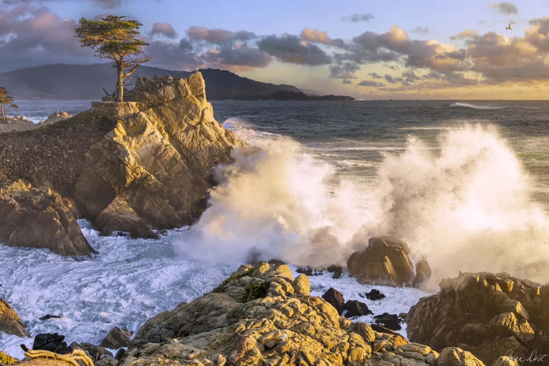 Best Pebble Beach Sunset Symphony By Joann Dost -Metal Print